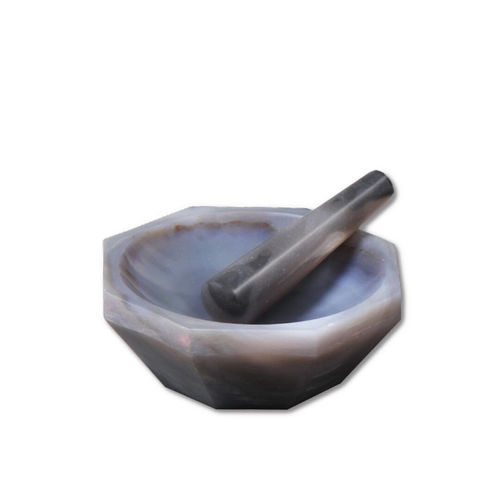 Agate Mortar and Pestle