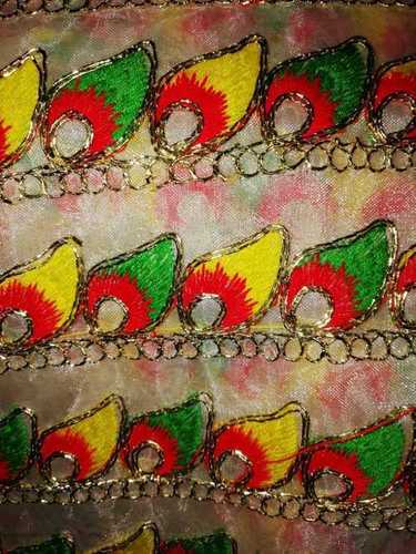 Multi Color Attractive Pattern Embroidery Lace
