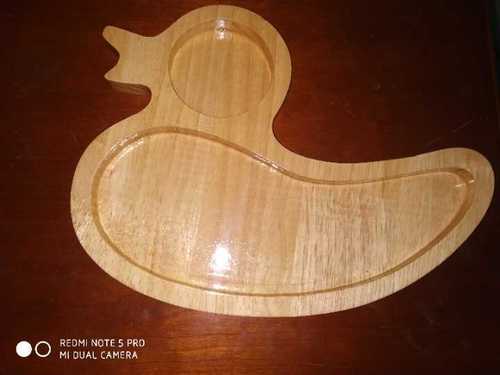 Bird Design Rubber Wood Tray Size: Variable