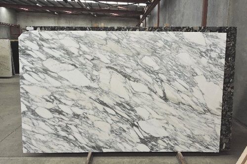 White Durable Arabescato Marble Stones