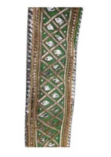 Green Embroidered Lace For Saree