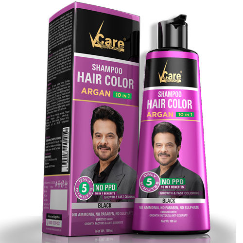 Natural Black Shampoo Hair Color Argan 10 In 1 Combo Pack (vcare) at ...