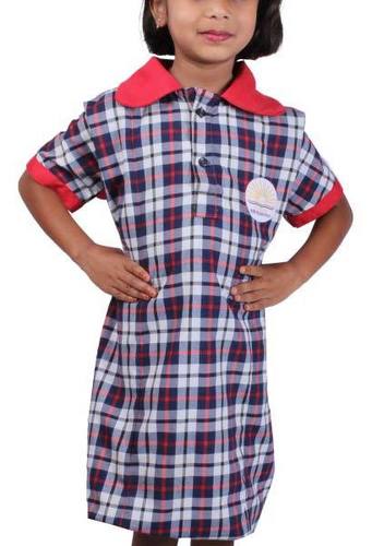 Anti Wrinkle Girls School Uniform Frocks