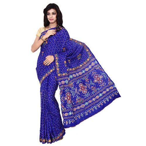 Multi Color Ladies Bandhani Silk Saree