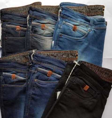 Blue Mens Stretchable Denim Jeans