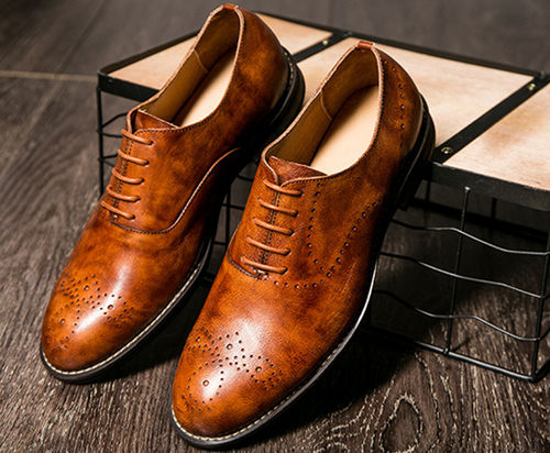 Brown Pure Leather Formal Shoes