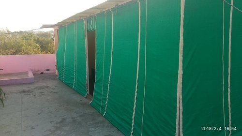 Bamboo Green Balcony Curtains Size: Customized