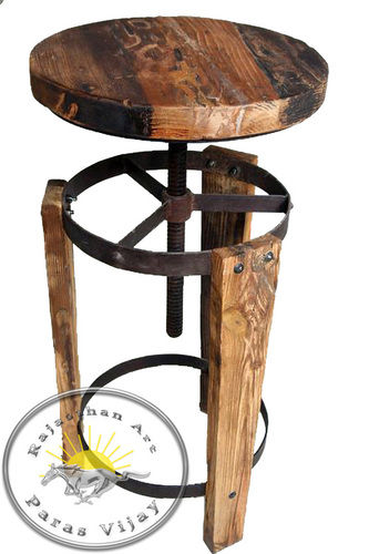 Wooden Iron Jack Stool RA01