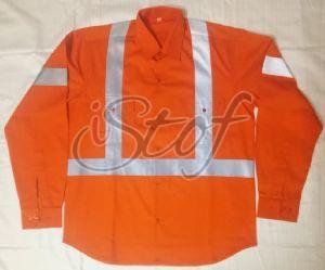 Orange Anti Shrink Safety Shirts