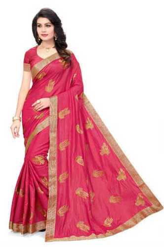 Pink Ladies Crepe Silk Sarees