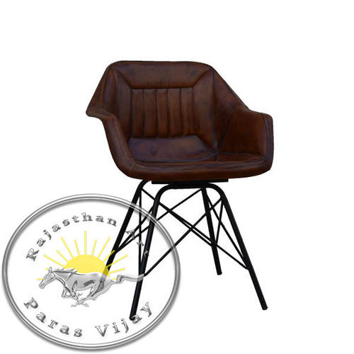 Leather Iron Chair RA014