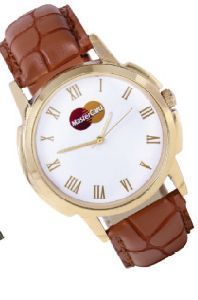 Wristwatch Mens Wrist Watch With Brown Color Leather Strap