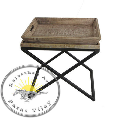 Wooden Iron Cross Leg Table RA024