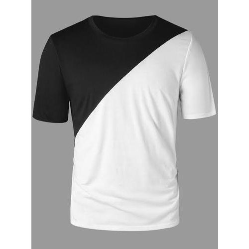 Buy Half Black Half White T Shirt Mens Cheap Online