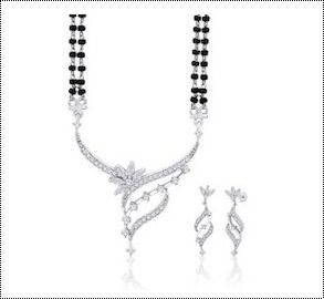 Silver Optimum Design Mangalsutra Gender: Women