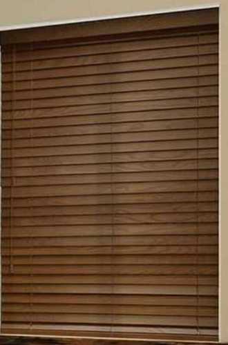 Brown Wood Plain Window Blind