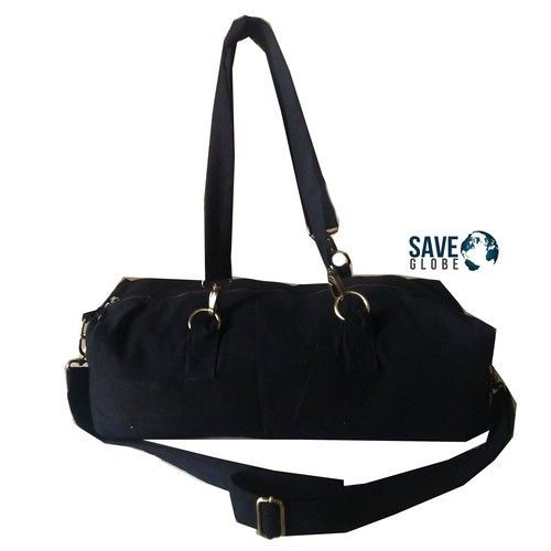 Black Canvas Duffel Bag