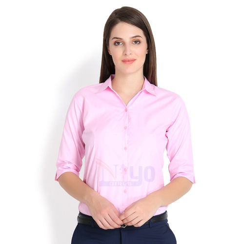 Ladies Cotton Formal Shirts Collar Style: Cutaway