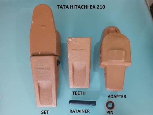Tata Hitachi EX 210 बकेट टीथ अडैप्टर रिटेनर और पिन