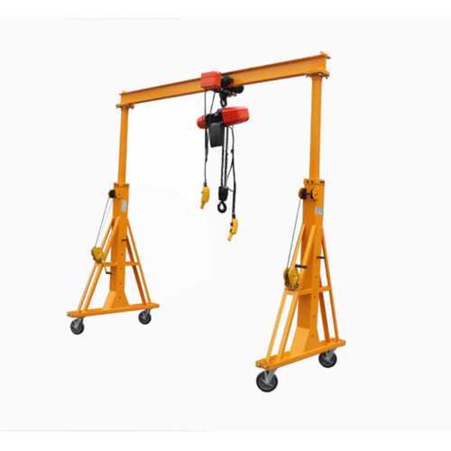 Single Girder Gantry Crane - 0-5 Ton Capacity, Max Height 20 Feet | New Electric Powered, Durable Construction Equipment, Custom Length and Width, Yellow Color