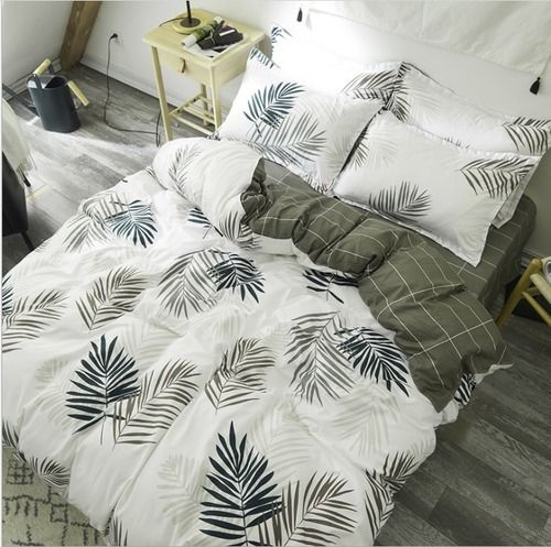 Quick Dry Small Fresh Aloe Cotton Bedding Set With Four Pieces