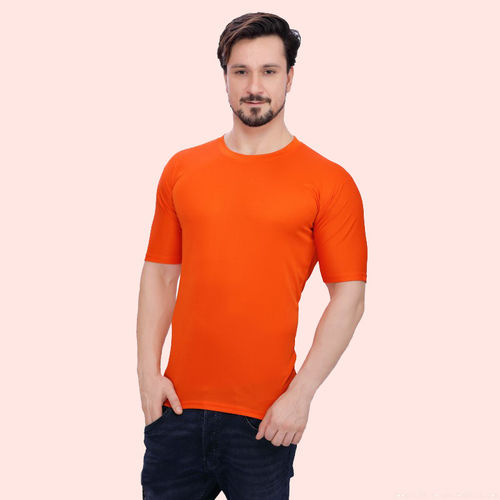 Plain Orange Round Neck Jersey Age Group: Adults