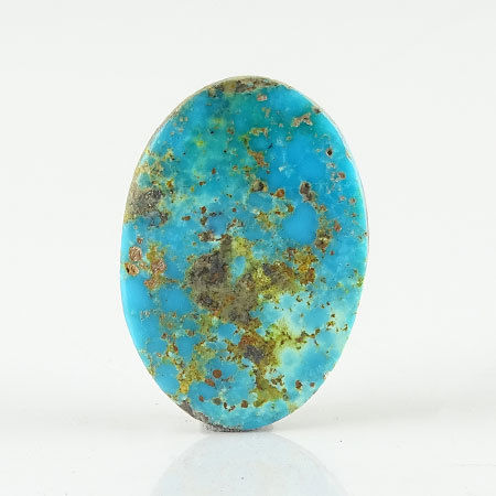 Oval Cut Polished Antique Turquoise Stone