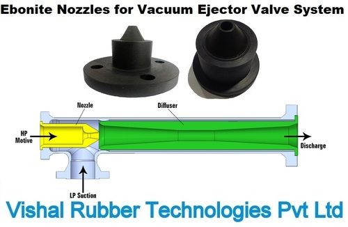 Black Ebonite Nozzle For Vaccum Ejector Valve Systems