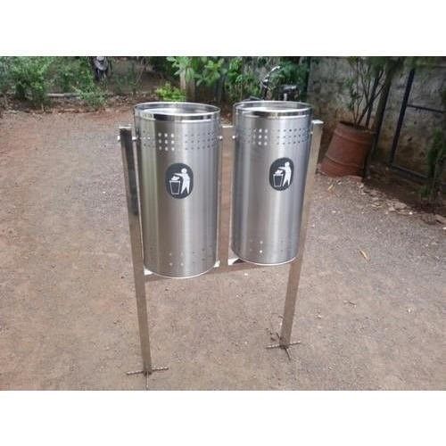 Shine Ss Double Hanging Dustbins