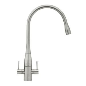 Bowl Sinks 3 Way Twin Lever Kitchen Tap (On/Off Switch)