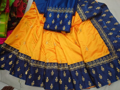 Yellow Attractive Design Work Saree