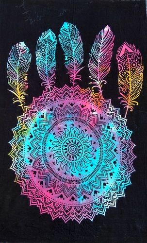 Multi Color Cotton Handmade Indian Wall Hanging Tapestry Cotton Printed Poster