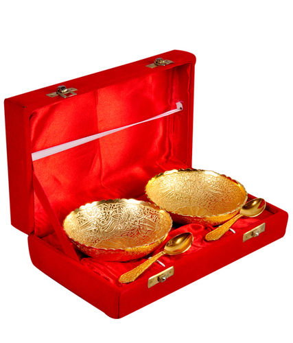 Metal Gold Plated Brass Bowls Set