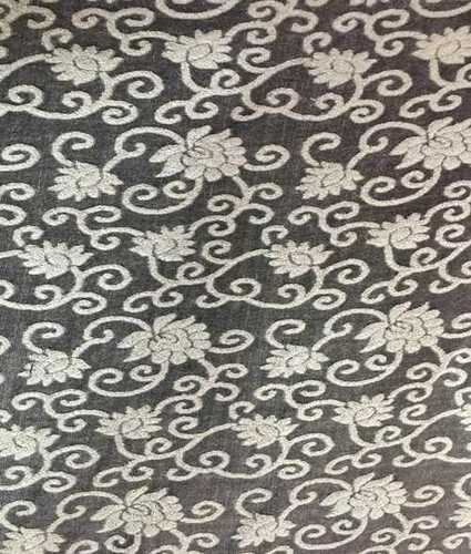 Embroided Grey Terry Jacquard Fabric