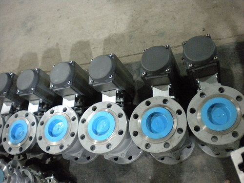 Flange Ball Valve With Pneumatic Actuator Application: Industrial