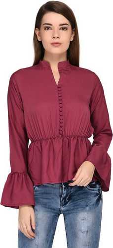 Fuschia Pink Bell Sleeve Tops Age Group: 18-40