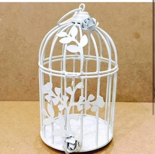 Floral Cylindrical Shape White Decorative Bird Cage, For Decoration at best  price in Nagpur
