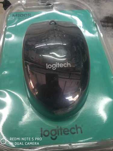 Black Optical Wireless Mouse - PVC Material, 10-12 M Range | Compatible with Windows 10, 7, 8, 9, NT, XP, USB Interface, Scroll Feature