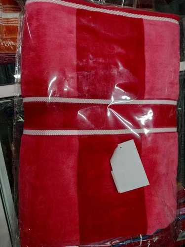 Red Cotton Bath Towel Age Group: Adults