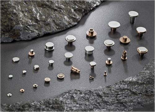 Silver Alloy Flat Rivets Head Size: 1-6