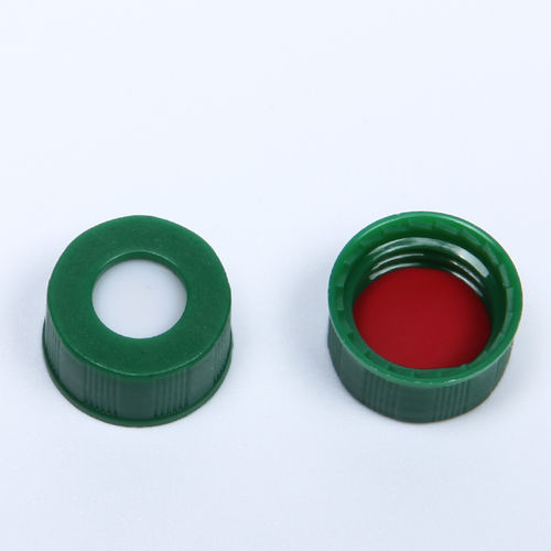 Green Short Screw Thread Polypropylene Cap (9mm)