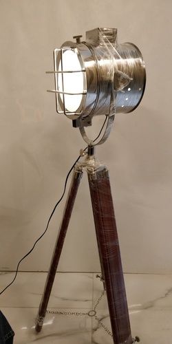 Brown Tripod Floor Lamp Spotlight