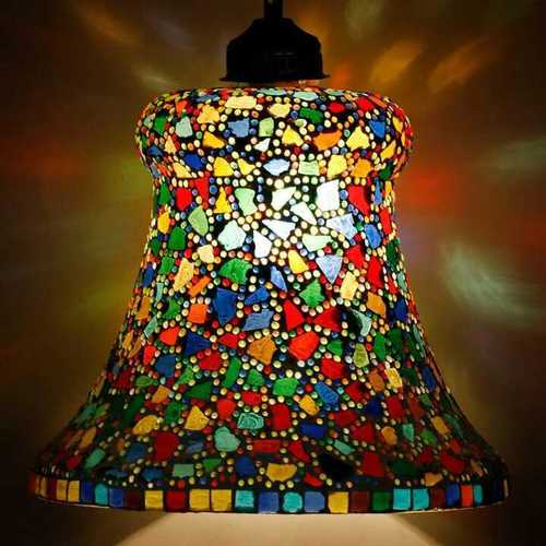 Multicolor Glass Mosaic Hanging Lamp