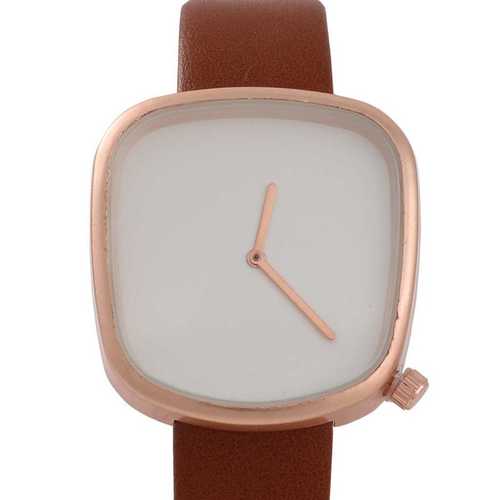 Brown Square Dial Wrist Watch
