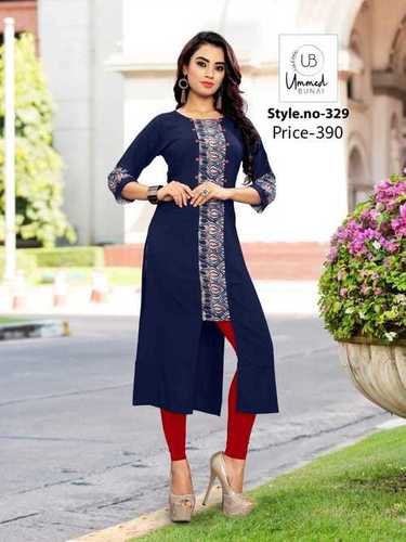 Black Stylish Ladies Printed Kurti