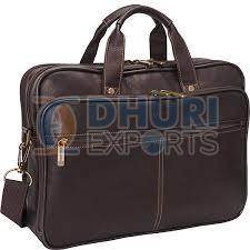 Custom Dark Brown Leather Laptop Bags