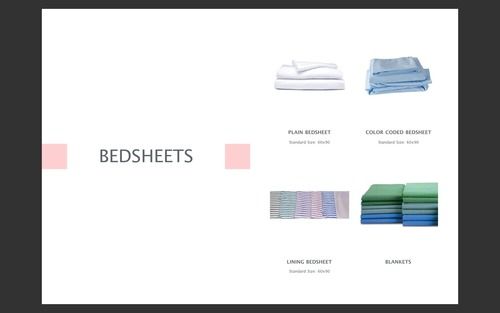 Multi Color Hospital Bedsheets & Pillow Covers