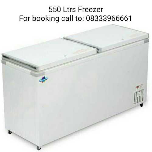 White 550 Litres Double Door Freezer