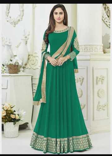 Green Anarkali Party Wear Salwar Kameez 