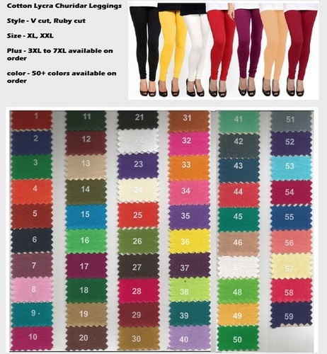 Multi Color Churidar Cotton Lycra Leggings at Best Price in Navi